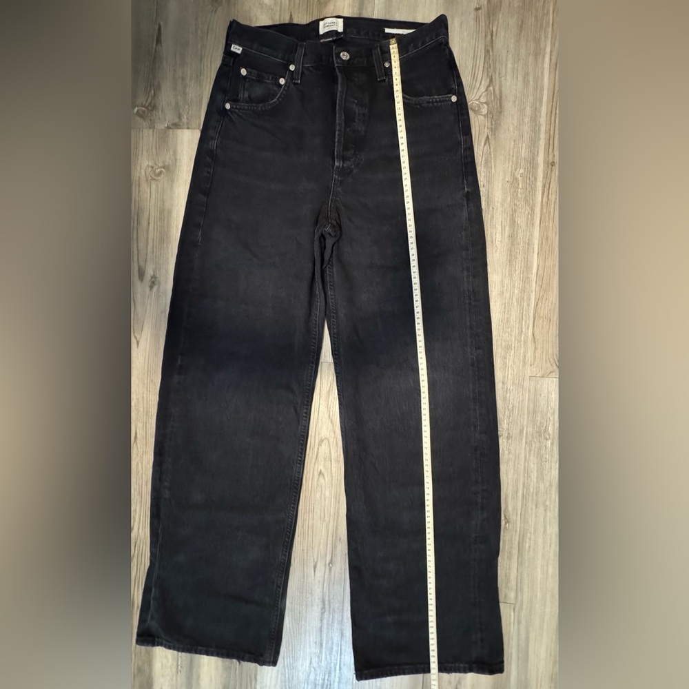 Citizens Of Humanity Black Wide Leg Jeans - Picture 15 of 16